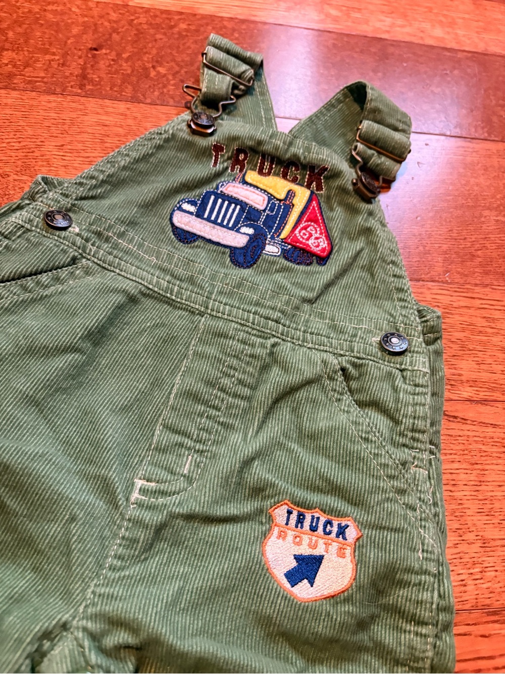 Vintage Green Corduroy Truck Overalls